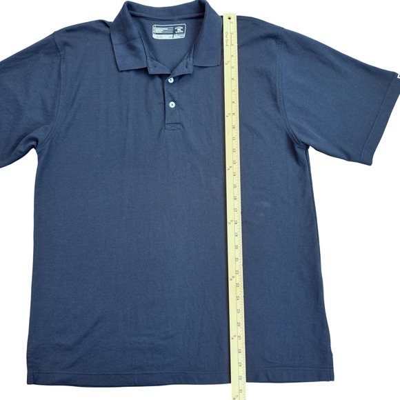Cutter & Buck Polo Golf Shirt Mens Large  CB DryTec Luxe Casual Blue Wicking Top - Picture 6 of 8